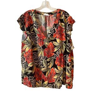 Panama Jack Tropical Floral Top 2X
